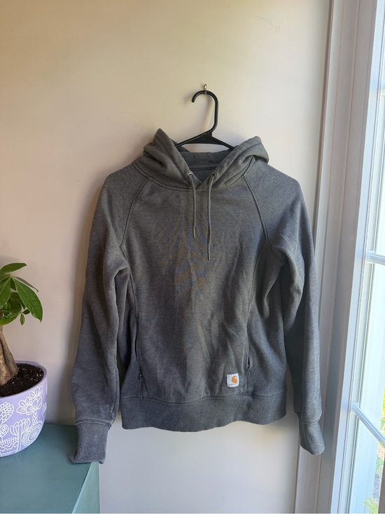 Carhartt Sweaters - Carhartt Women’s Gray Hooded Rain Defender Pullover Sweatshirt